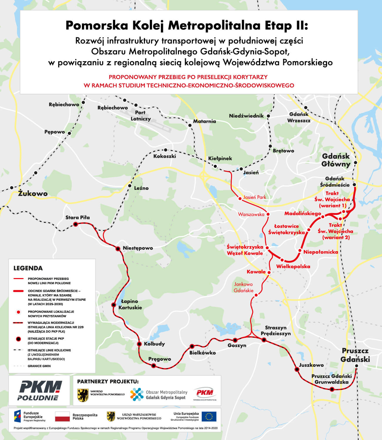 Mapka PKM Południe (wersja VI 2022)